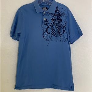 Mens Blue Polo SZ S 34/36